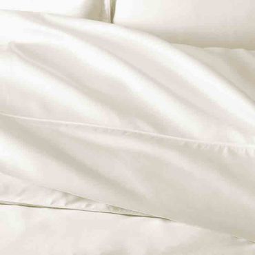 Organic cotton satin fitted sheet 40 cm cap GOTS, Teophile