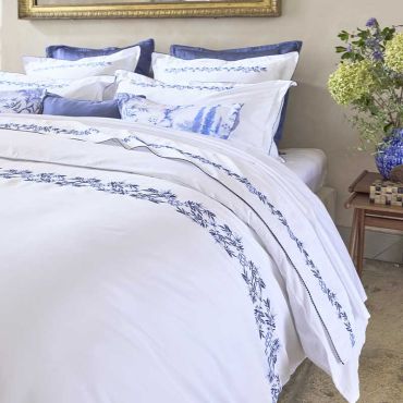 Organic cotton satin duvet cover, Mirabeau