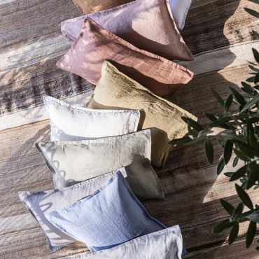 Washed linen pillowcase, Nouvelle Vague